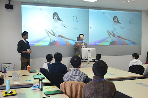 由KCG集团和日本Unisys公司共同建立的未来环境实验室举办的创意研讨会和黑客马拉松。KCG学生参加的活动=2018年1月27日，KCGI京都站前卫星，KCG京都站前学校。